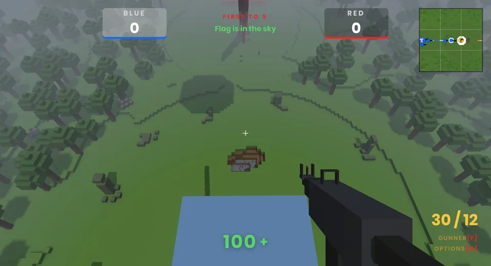 First-person voxel capture-the-flag combat in Blockshot